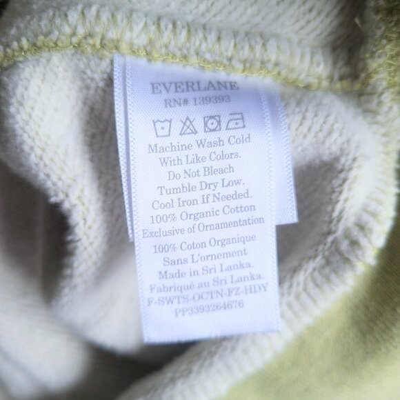 Everlane The Track Organic Cotton Hoodie Heathered Pear Green Sweatshirt - XS - Picture 10 of 10